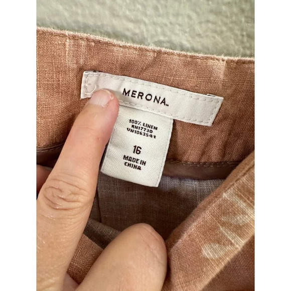 Merona‎ Women's Tan Floral Skirt, tan floral skirt, floral skirt, midi skirt - Picture 4 of 6